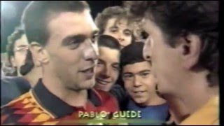 Pablo Guede saluda a Tinelli tras gol a Boca con Español 1996 [upl. by Anifled]