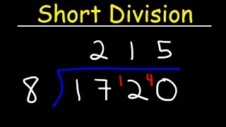 Short Division  A Fast Method [upl. by Novahc]