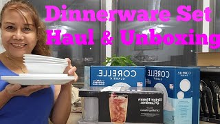 Haul and Unboxing of Corelle Dinnerware set and Oneida Flatware [upl. by Lucio352]