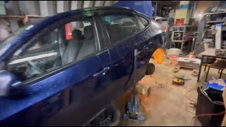 Removing rear subframe  crossmember 2009 Hyundai Elantra [upl. by Mich]