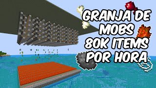 GRANJA de MOBS de 80K itemsh  Tutorial Minecraft Java 121 [upl. by Eerolam]