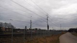 SJ RC6 speeding past the railway station on Knivsta Sweden [upl. by Cleary]