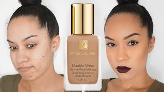 Estee Lauder Double Wear Foundation Review  Demo [upl. by Aivekahs265]