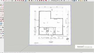 Handig met SketchUp  Importeren en schalen van een plattegrond [upl. by Ativla]