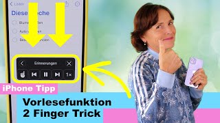 iPhone Trick Vorlesefunktione mit 2 Finger Wischer iPhone einfach erklärt [upl. by Hasina625]