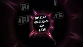 All retained players for IPL 2025 with salary 💸🤑 shortsvideo ipl cricket [upl. by Neda596]