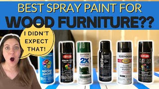 The Best Spray Paint for Wooden Furniture  Rustoleum VS Krylon VS Behr VS Color Place [upl. by Ahtnams]