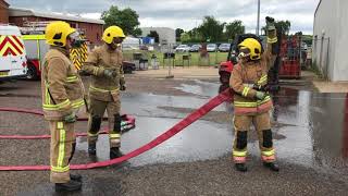 NFRS Recruit Training  Standard Hose Drills [upl. by Nirrak]