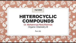 Heterocyclic Compounds Systematic nomenclature of monocyclic heterocycles [upl. by Chelton926]