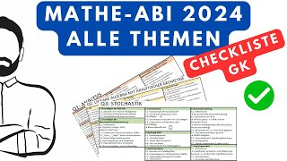 MATHE ABI  ALLE Themen für den Grundkurs 2024 ChecklisteInhaltsverzeichnisGliederung [upl. by Eittod211]