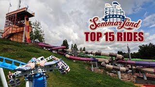 Top 15 Rides at Skara Sommarland [upl. by Popele]