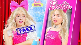 Barbie Vraie vs Barbie Fausse Relooking Extrême de Nerd à Fille Populaire [upl. by Kcirdneked]