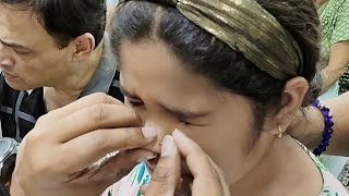 nose piercing process for few minutes completed in delhinose Piercedpiercing nose trending [upl. by Enylrac]