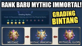 PENJELASAN RANK MYTHIC IMMORTAL BUTUH BERAPA BINTANG UNTUK KE IMMORTAL  GRADING BINTANG [upl. by Esinrahc]