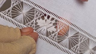 Hardanger Embroidery Esay Flower Embroidery Learn How it is done New Tarkashi Design2023 [upl. by Ameerak]