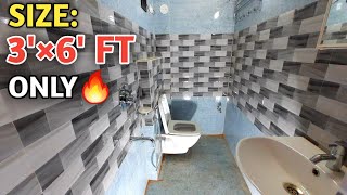 3×6 Small Bathroom Design 🔥 Bathroom Design 3×6 Feet Only  Bathroom Tile Design [upl. by Retsub]