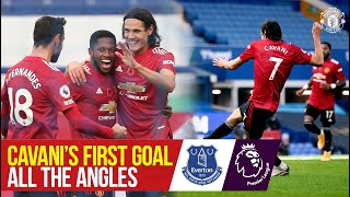 Edinson Cavanis First United Goal  All the Angles  Everton 13 Manchester United [upl. by Devona]