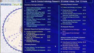 How to Conduct Astrology Research A Course of 25 Tutorial Videos [upl. by Kirkpatrick]