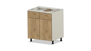 Fusion 360 Base cabinet with 2 Doors and Drawers [upl. by Lenrad492]