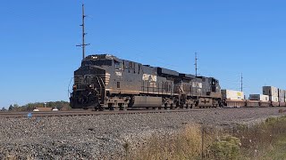 Norfolk Southern  Westbound Stack Train 9 Oct 24 [upl. by Nikolos697]