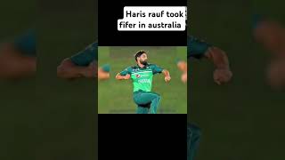 Haris rauf took fifer in australia youtubeshorts viralshorts trending pakvsaus [upl. by East678]