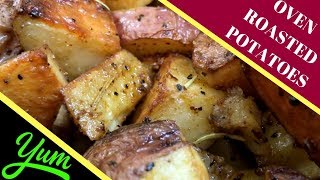 Oven Roasted Potatoes Recipe with Rosemary and Garlic Rosemary Oven Fried Potatoes [upl. by Yhtur]