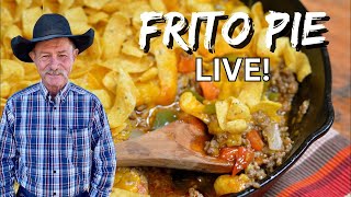 Making up a Cowboy Favorite Frito Pie Live Cook [upl. by Direj]