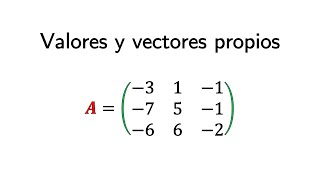 Valores y vectores propios de una matriz 3x3 [upl. by Glorianna270]