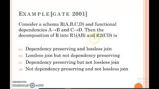 Lossless join decomposition  Dependency preserving in tamil [upl. by Ashla]