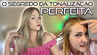 COMO TONALIZAR O CABELO SOZINHA  PASSO A PASSO  LOIRO PERFEITO [upl. by Notnilk573]