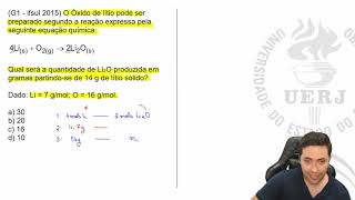 🔥 O Óxido de lítio pode ser preparado segundo a reação expressa pela seguinte equação química [upl. by Ahsea]