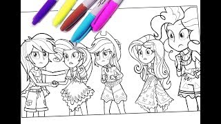 My little pony coloring pages MLP coloring for kids Equestria girls [upl. by Leidag]