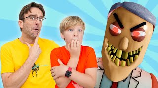 Dad amp Akim play Roblox  Escape Bob the Dentist Scary Obby [upl. by Neelehtak]