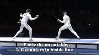 Olympics 2012 Mens Epee Final Piasecki v LimardoGascon [upl. by Tnias]