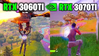 RTX 3060 Ti vs RTX 3070 Ti  Fortnite Frame Rate Comparison OVERCLOCKED [upl. by Thirzia]