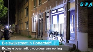 Explosie beschadigd voordeur van woning  Bleiswijkstraat Rotterdam [upl. by Wrennie]