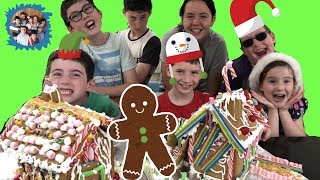 GINGERBREAD HOUSE DECORATING CHALLENGE WITH 7 KIDS [upl. by Shimkus]