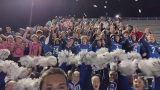 Crowd goes wild at Brunswick High School for Friday Football Fever on WKYC [upl. by Ahsinnor]