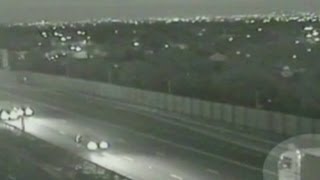 Dramatic CCTV footage Lorry driver goes wrong way down motorway [upl. by Suivatco]