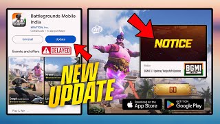 URGENT NOTICE📵BGMI 31 NEW UPDATE DELAYED  HOW TO UPDATE BGMI 31 VERSION RELEASE DATE PlayGalaxy [upl. by Marcell]