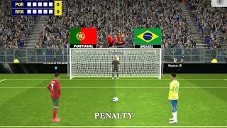 Portugal 🇵🇹 vs Brazil 🇧🇷 Penalty Kick 🥰 C  Ronaldo vs Neymar Jr 🔥 [upl. by Aneahs109]