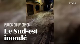 Le VieuxPort inondé  les orages frappent aussi le sudest de la France [upl. by Olrak]