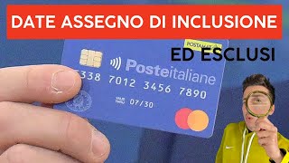 Date ASSEGNO di INCLUSIONE  pagamenti gennaio 2024 ed esclusi [upl. by Hseham]