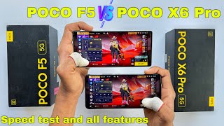 Poco x6 pro vs Poco f5 speed test and comparison all features [upl. by Eisoj745]