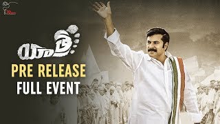 Yatra Pre Release Event  YSR Biopic  Mammootty  Jagapathi Babu  Anasuya  Mahi V Raghav [upl. by Alyek]