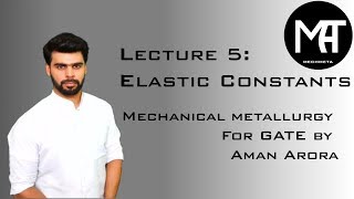 Mechanical Metallurgy Lecture 5 Elastic constants amp Constitutive equations by Aman Arora [upl. by Dlaniger]