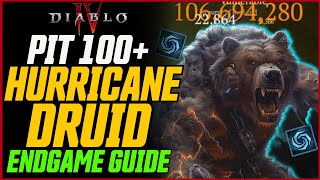 New BEST Druid Build Pit 100 Hurricane Druid  Diablo 4 Season 4 HurriCrit Druid [upl. by Naggem117]