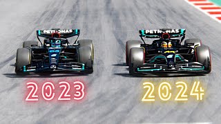 Mercedes F1 2024 Pre Season vs Mercedes F1 2023  Monza GP [upl. by Anitnemelc]