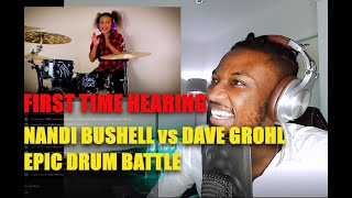 QOFYREACTS To Dave Grohl VS Nandi Bushell EPIC Drum Battle  FOR THE FIRST TIME [upl. by Hayidah264]