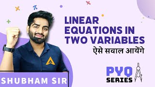 Linear Equations In Two Variables PYQclass 10 CBSE RBSE Important  Shubham suthar sir [upl. by Nwahsad]